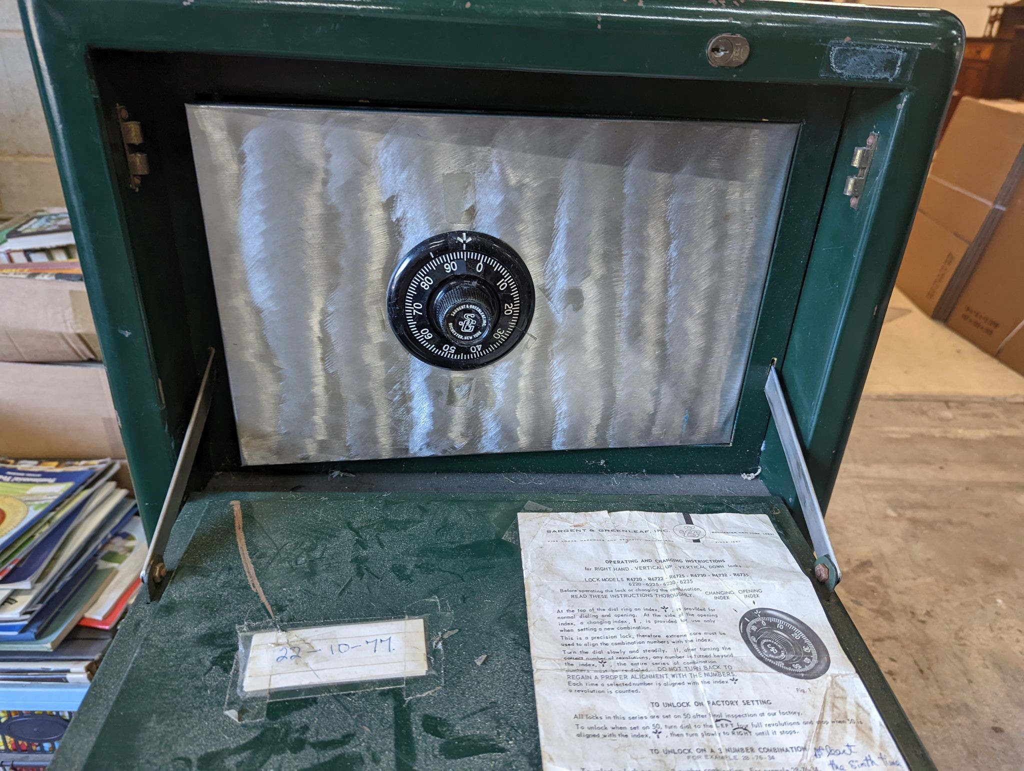 A Safe filing cabinet with combination internal safe, width 49cm, depth 63cm, height 102cm